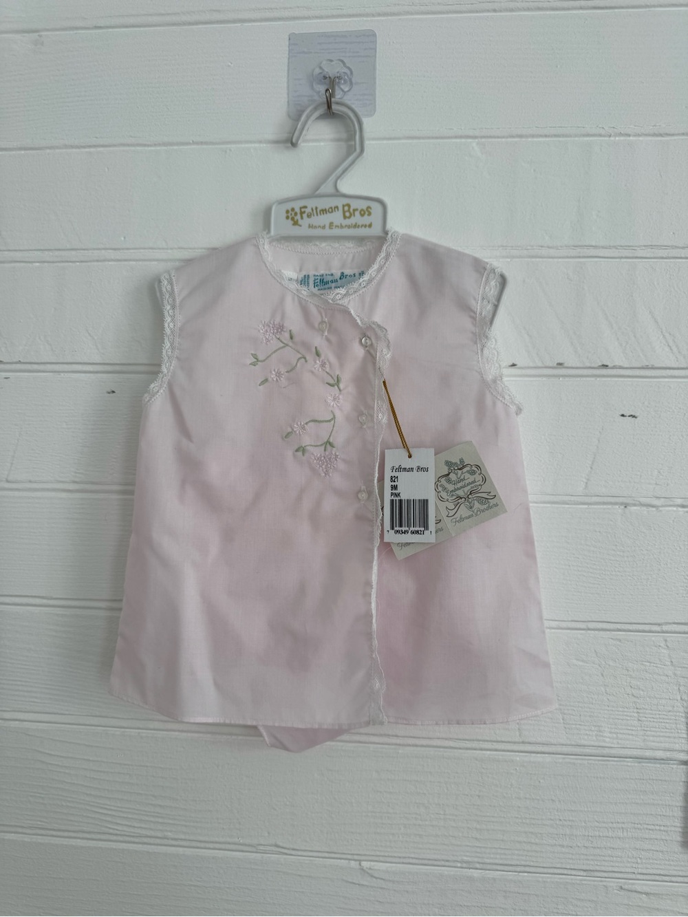 Feltman Brothers Pale Pink Embroidered Baby Set